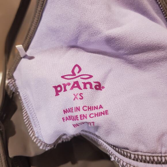 PrAna Moorea Ruched Tankini Swim Top Womens Size XS Side Tie Gray Adjustable - Picture 6 of 9